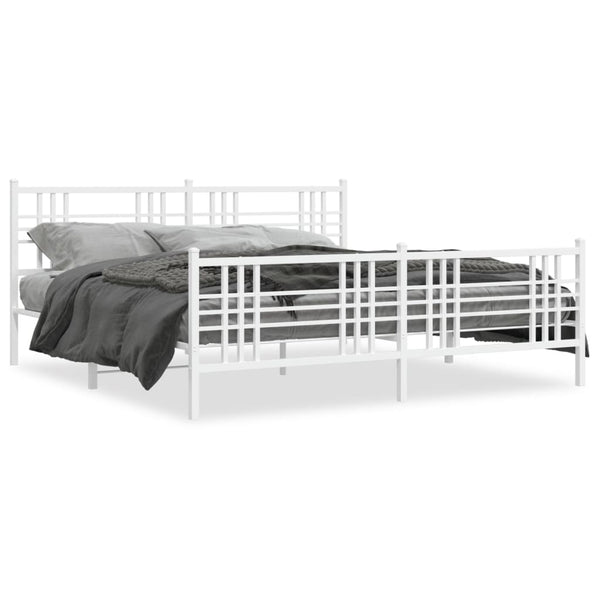 Metallbett 180x200 cm Weiß