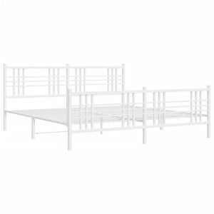 Metallbett 180x200 cm Weiß