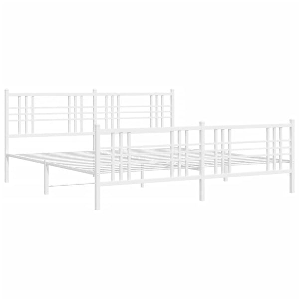 Metallbett 180x200 cm Weiß