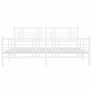 Metallbett 180x200 cm Weiß