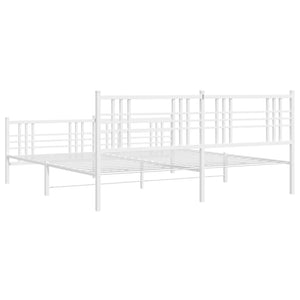 Metallbett 180x200 cm Weiß