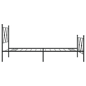 Metall Bettgestell Schwarz 90x190 cm