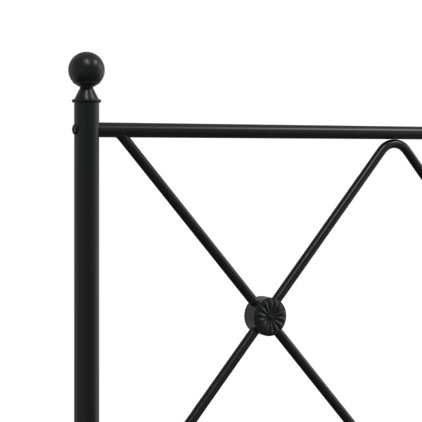 Metall Bettgestell Schwarz 90x190 cm
