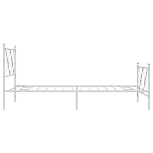 Metall Bettgestell Weiß 90x190 cm