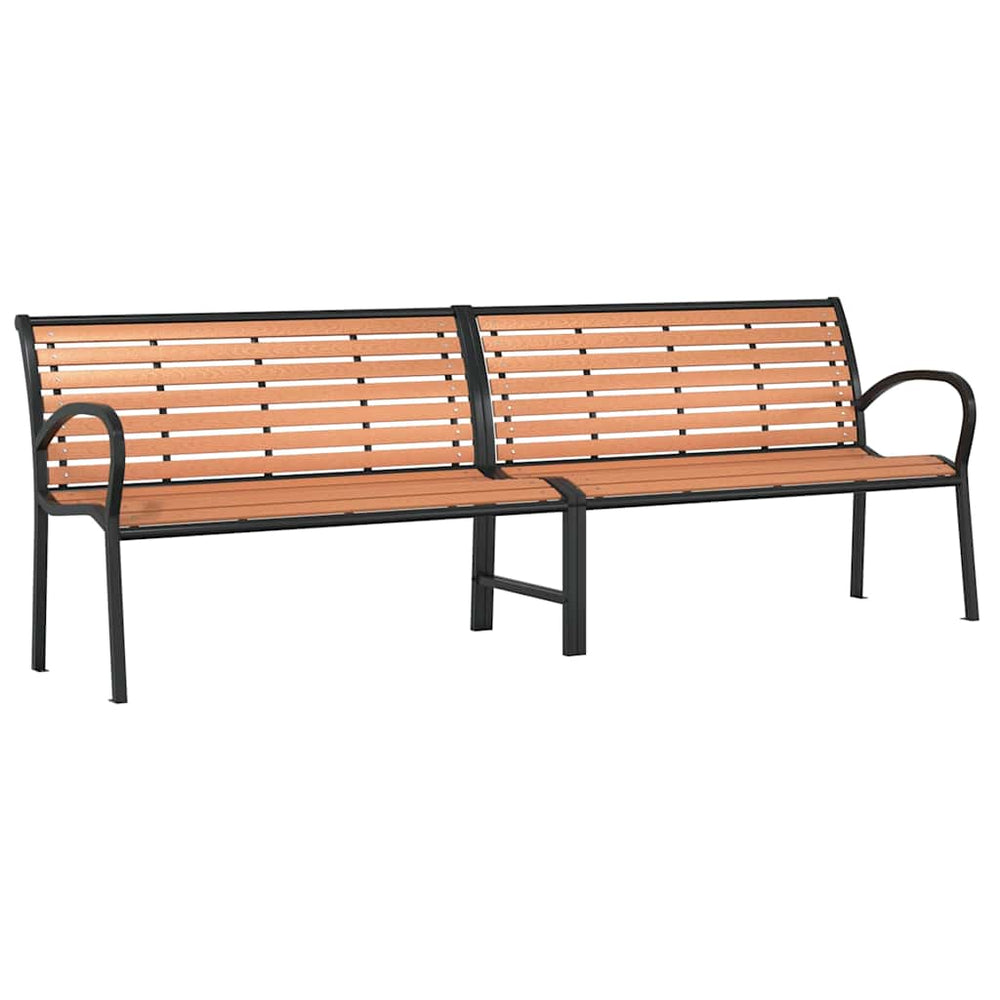Gartenbank Braun 231 cm Holz & Stahl