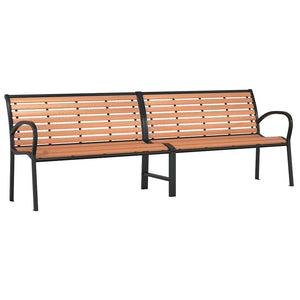 Gartenbank Braun 231 cm Holz & Stahl