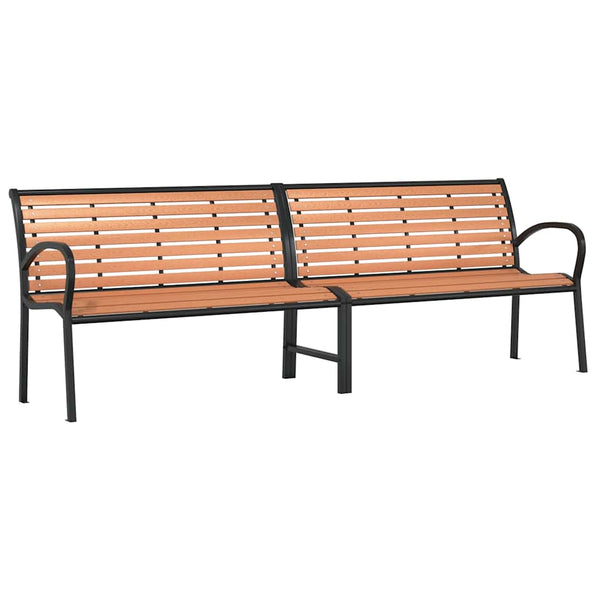 Gartenbank Braun 231 cm Holz & Stahl
