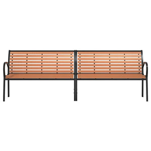 Gartenbank Braun 231 cm Holz & Stahl
