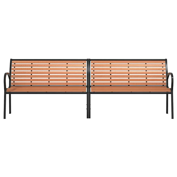 Gartenbank Braun 231 cm Holz & Stahl