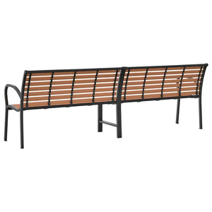 Gartenbank Braun 231 cm Holz & Stahl