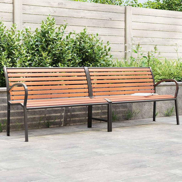 Gartenbank Braun 231 cm Holz & Stahl