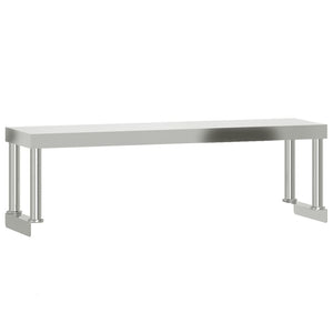 Edelstahl Aufsatzboard für Küchentisch 110x30x35 cm