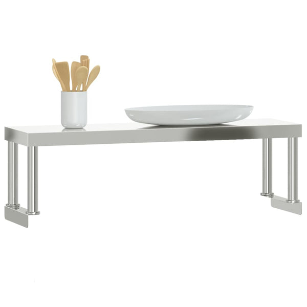 Edelstahl Aufsatzboard für Küchentisch 110x30x35 cm