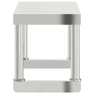 Edelstahl Aufsatzboard für Küchentisch 110x30x35 cm
