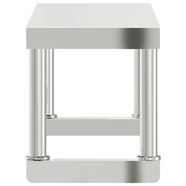 Edelstahl Aufsatzboard für Küchentisch 110x30x35 cm