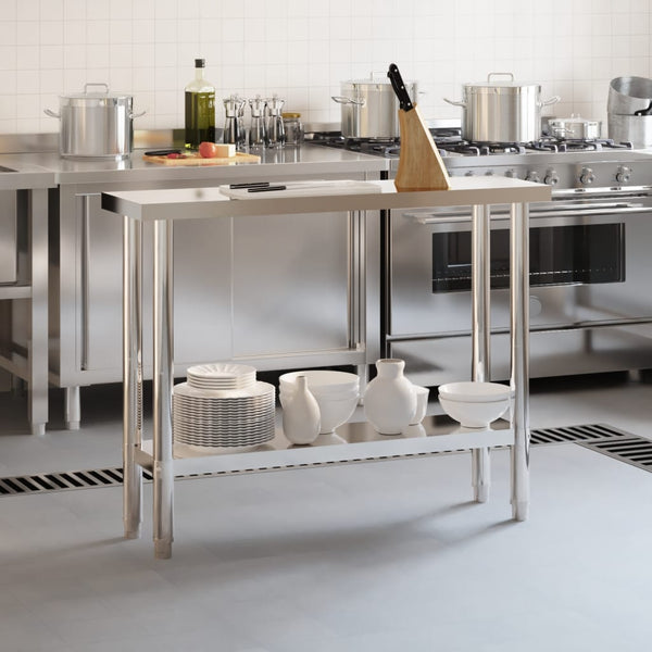 Edelstahl Küchentisch Arbeitstisch 110cm
