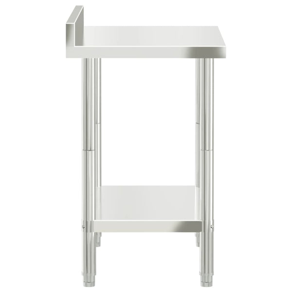 Edelstahl Küchentisch mit Aufkantung 82,5x55x93 cm
