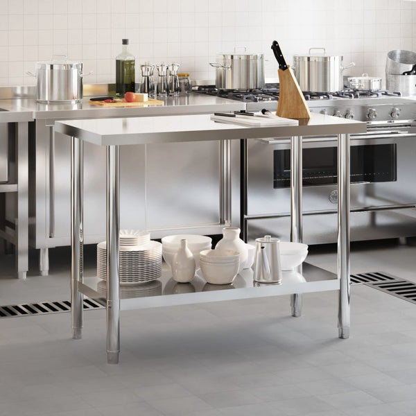 Edelstahl Küchentisch Arbeitstisch 110 cm