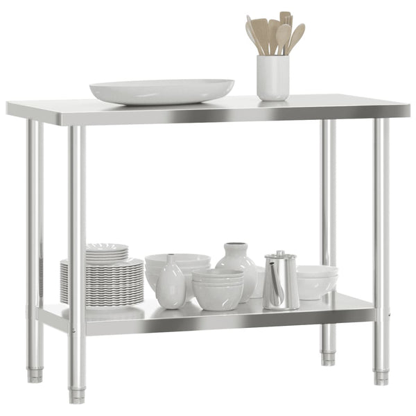 Edelstahl Küchentisch Arbeitstisch 110 cm