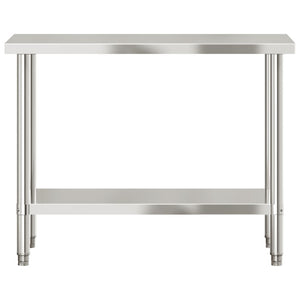 Edelstahl Küchentisch Arbeitstisch 110 cm