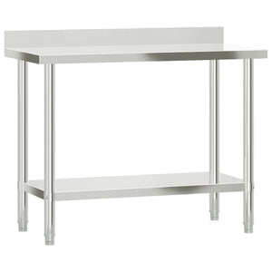 Edelstahl Küchentisch mit Aufkantung 110 cm