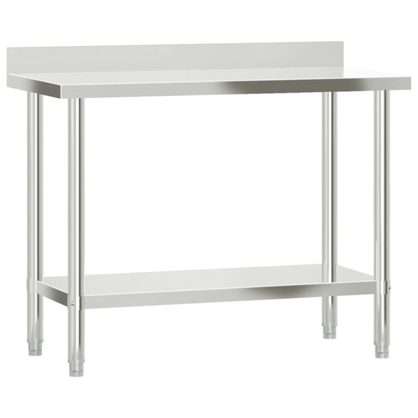 Edelstahl Küchentisch mit Aufkantung 110 cm
