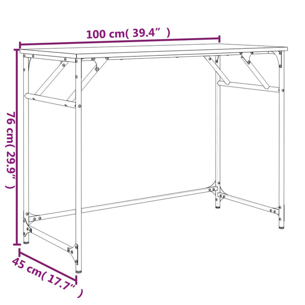 Schreibtisch Räuchereiche 100x45 cm