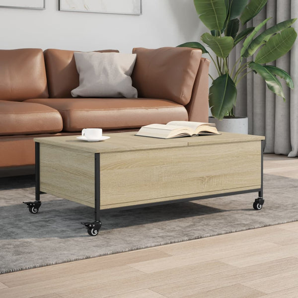 Couchtisch Sonoma-Eiche mit Rollen