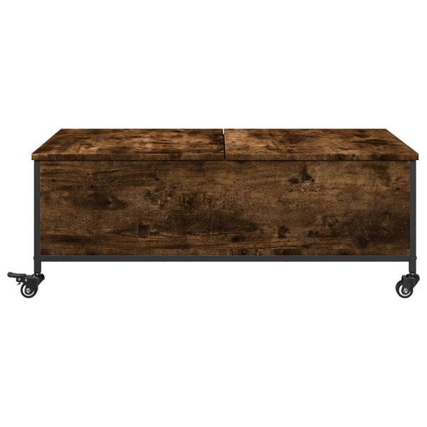 Couchtisch Räuchereiche mit Rollen 91x55 cm