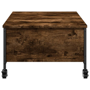 Couchtisch Räuchereiche mit Rollen 91x55 cm