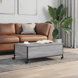 Couchtisch Grau Sonoma mit Rollen
