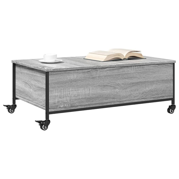Couchtisch Grau Sonoma mit Rollen