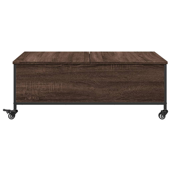 Couchtisch Braun Eiche mit Rollen