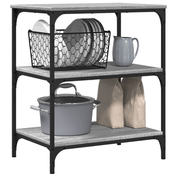 Küchenwagen Grau Sonoma 60x41x76 cm