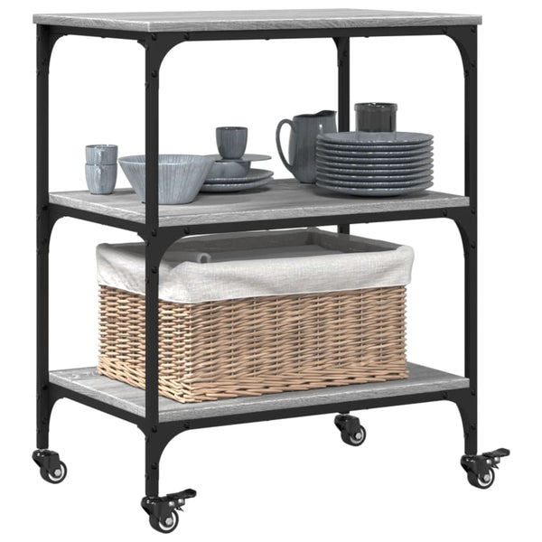 Küchenwagen Grau Sonoma 60x41x76 cm
