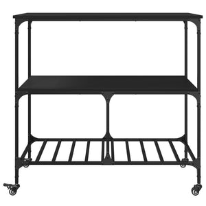 Schwarzer Küchenwagen 100x50x95 cm