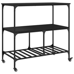 Schwarzer Küchenwagen 100x50x95 cm