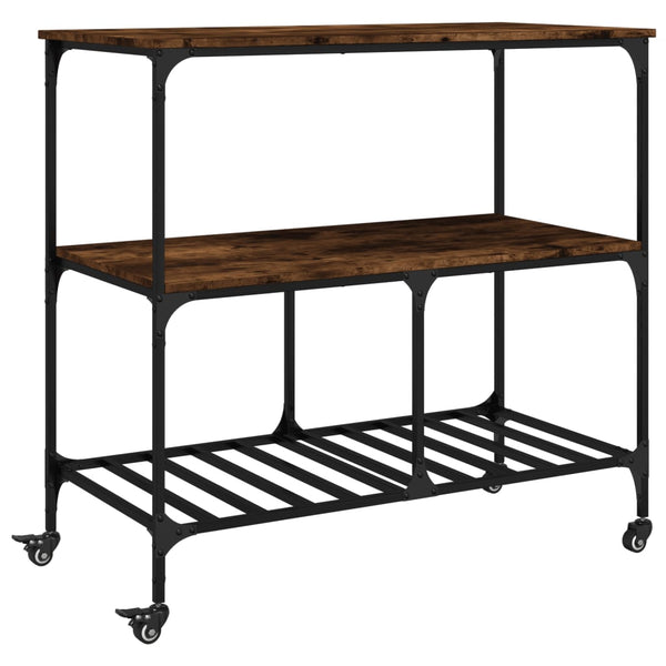 Küchenwagen Räuchereiche 100x50x95 cm