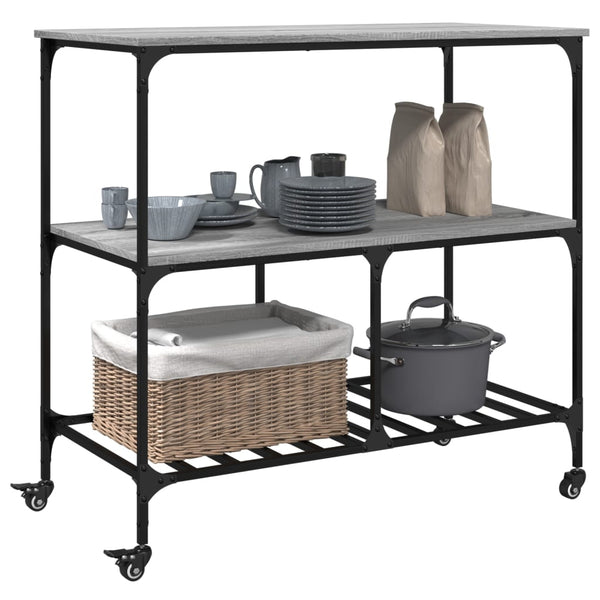 Küchenwagen Grau Sonoma 100x50x95 cm