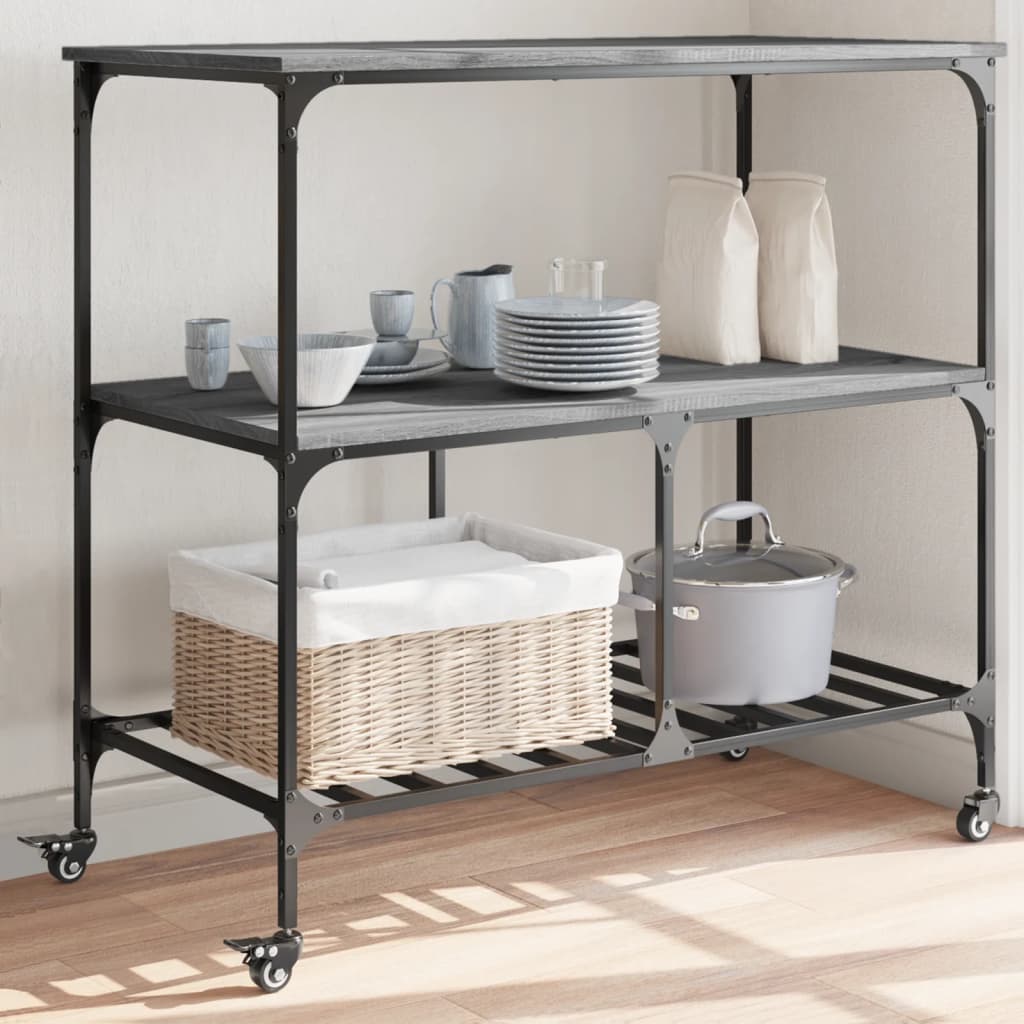 Küchenwagen Grau Sonoma 100x50x95 cm
