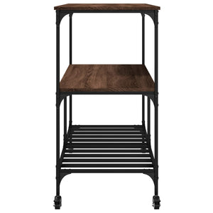 Küchenwagen Braun Eichenoptik 100x50x95 cm