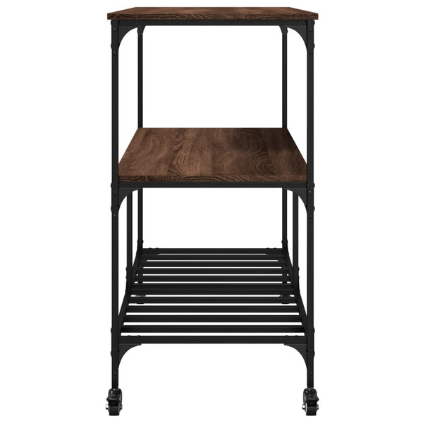 Küchenwagen Braun Eichenoptik 100x50x95 cm
