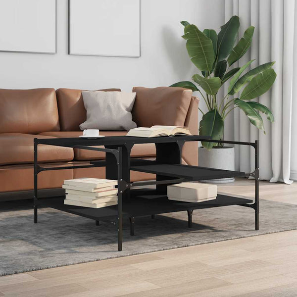 Schwarzer Couchtisch 100x100 cm