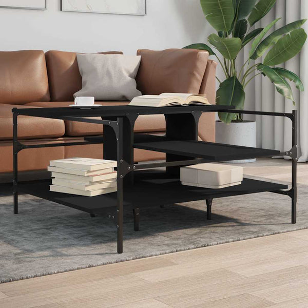 Schwarzer Couchtisch 100x100 cm