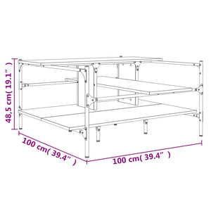 Grauer Couchtisch Sonoma 100x100 cm