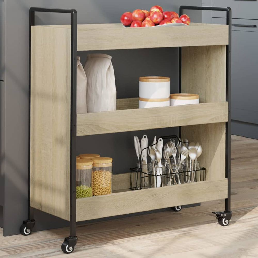 Küchenwagen Sonoma Eiche 70x30x82 cm