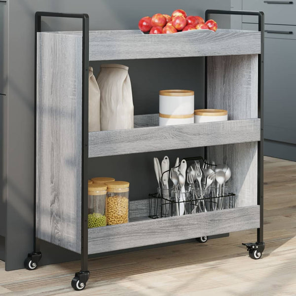 Küchenwagen Grau Sonoma 70x30x82 cm