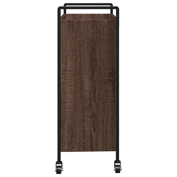 Küchenwagen Braun Eichenoptik 70x30x82 cm