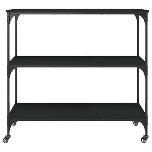 Schwarzer Küchenwagen 102x50x95 cm