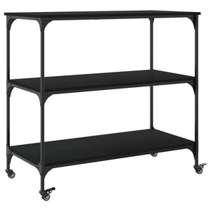 Schwarzer Küchenwagen 102x50x95 cm